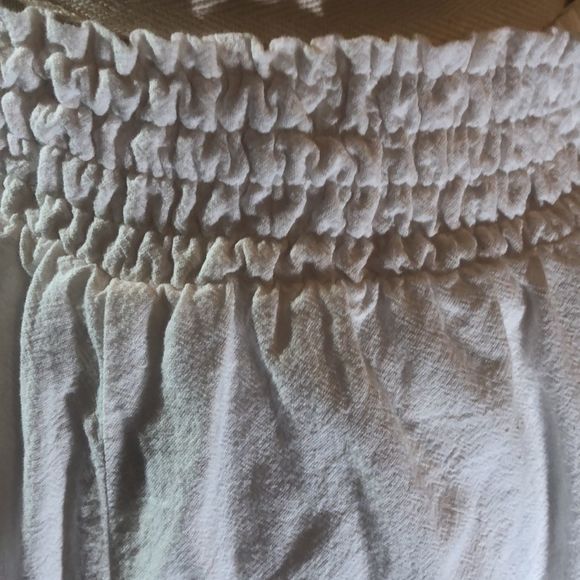 High Rise Wide Leg Pants White Size XXL Beach cover up/ PJ's /100% Cotton - Picture 13 of 14